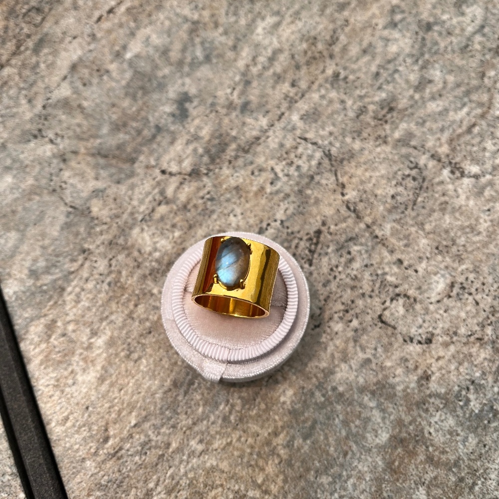 ADORNIA 14k gold plated ring
